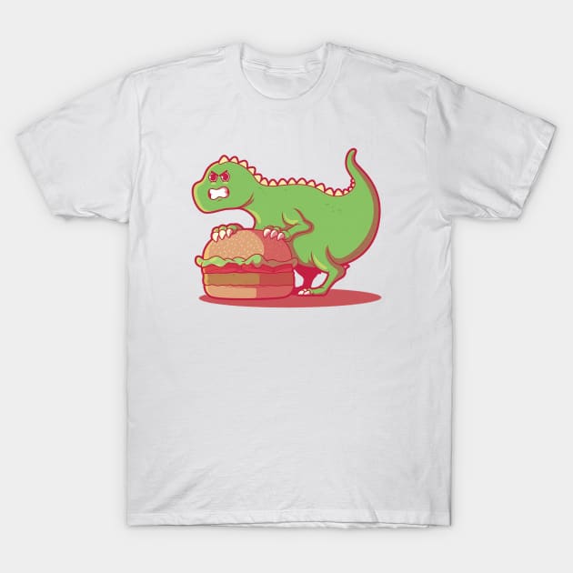 Dino Burger T-Shirt by Galery Bakso Berkah